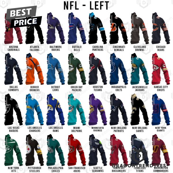 Mix 2 NFL Teams Collection Your Teams Design Hoodie