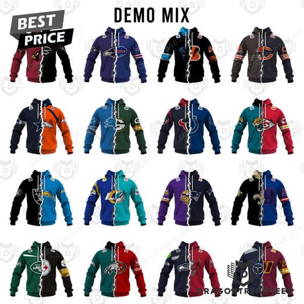 Mix 2 NFL Teams Collection Your Teams Design Hoodie