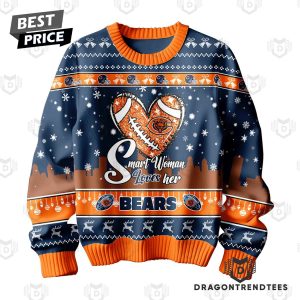 Smart Woman Loves Her Chicago Bear Sweater