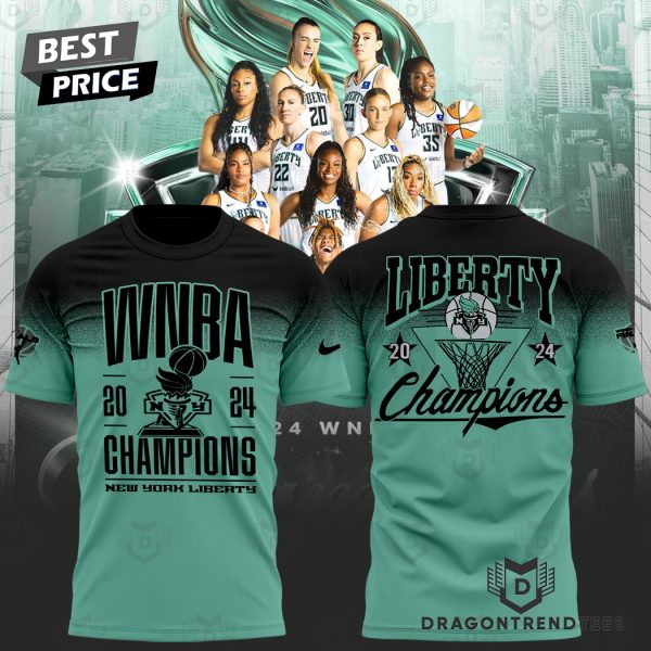 New York Liberty Champions 2024 3D T-Shirt