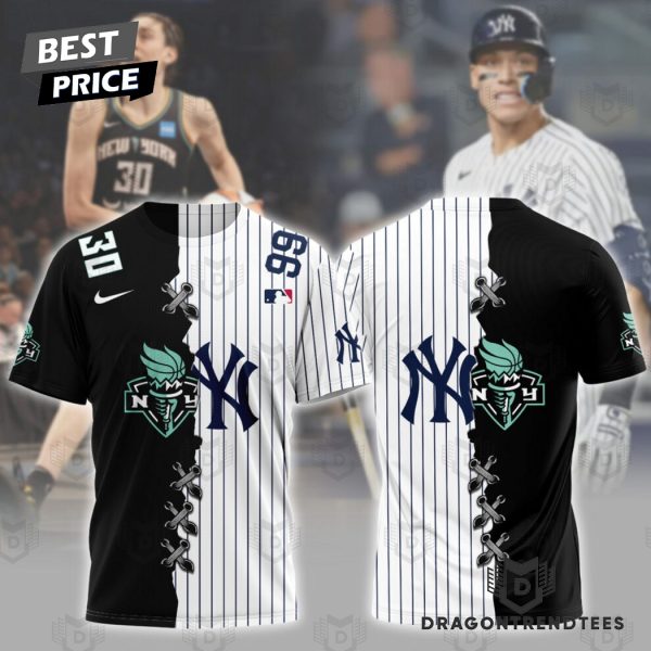 New York Liberty x New York Yankees Design 3D T-Shirt