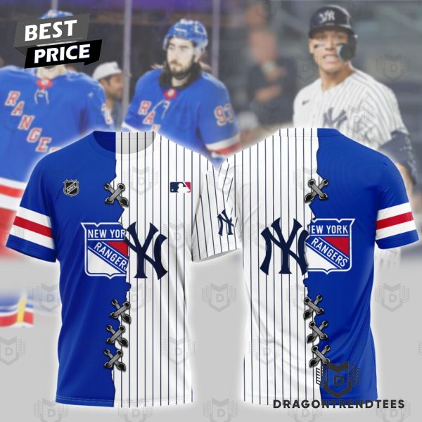 New York Rangers x New York Yankees Design 3D T-Shirt