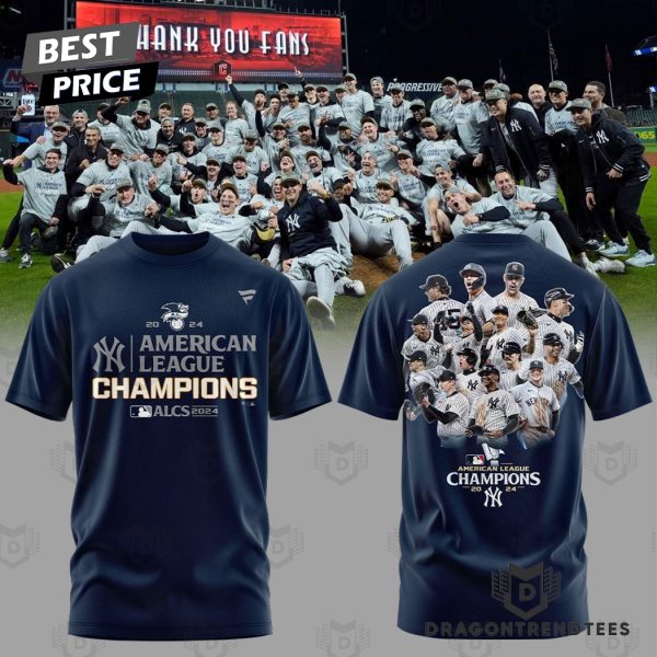 New York Yankees 2024 American League Champions 3D T-Shirt