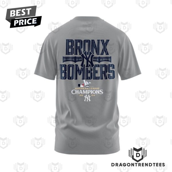 New York Yankees 2024 American League Champions Bronx Bombers 3D T-Shirt – Grey