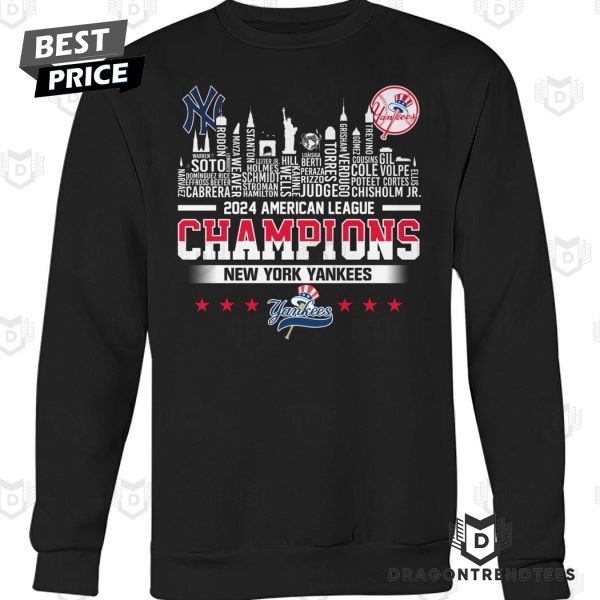 New York Yankees 2024 American League Champions Unisex T-Shirt