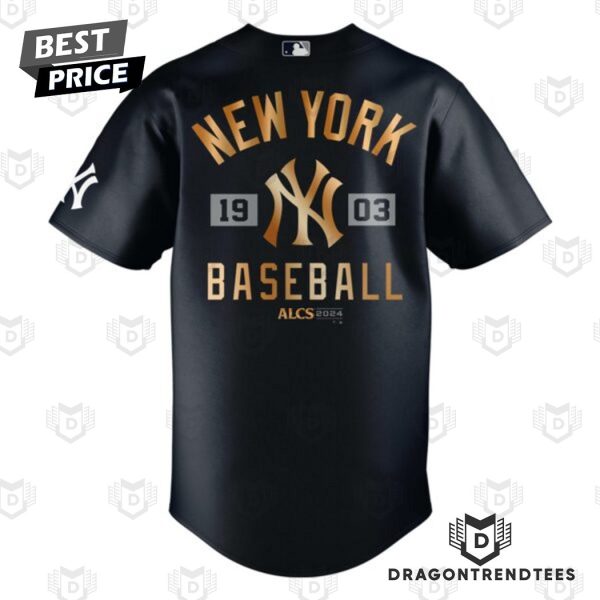 New York Yankees ALCS 2024 Black Baseball Jersey