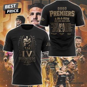 Penrith Panthers Premiers 2024 4-In-A-Row 3D T-Shirt