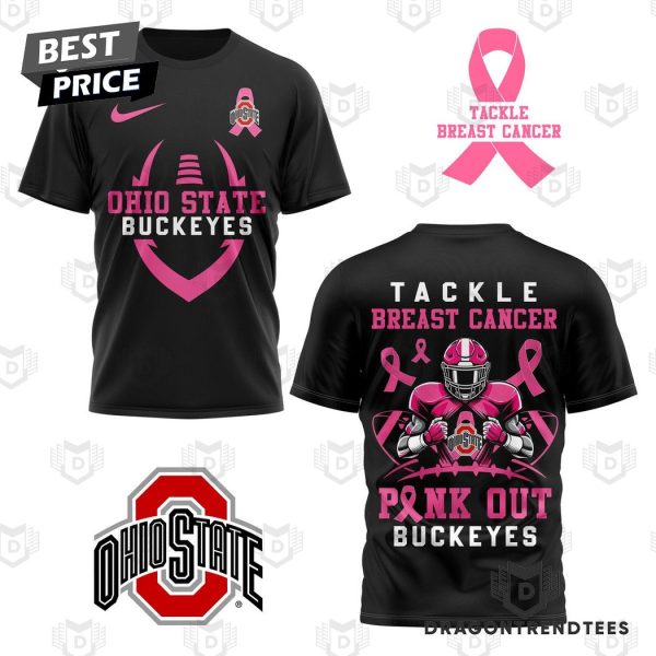 Ohio State Buckeyes – Tackle Breast Cancer 3D T-Shirt – Black