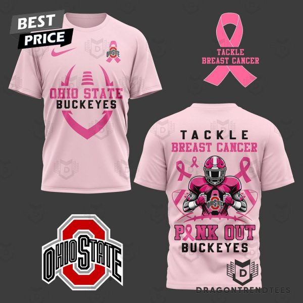 Ohio State Buckeyes – Tackle Breast Cancer 3D T-Shirt – Pink