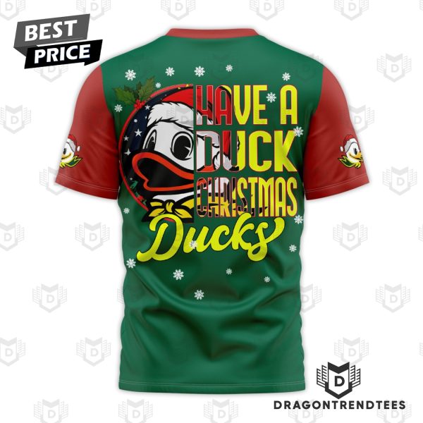 Oregon Ducks – Have A Ducks Christmas 3D T-Shirt