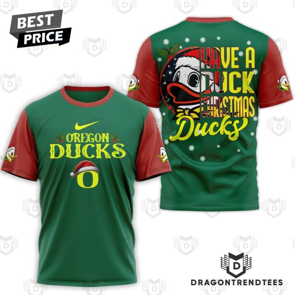 Oregon Ducks – Have A Ducks Christmas 3D T-Shirt