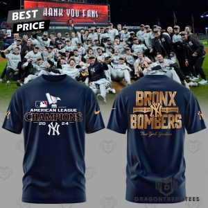 2024 American League Champions Bronx Bombers New York Yankees 3D T-Shirt