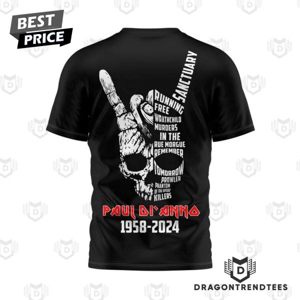 Paul DiAnno 1958-2024 Signature 3D T-Shirt