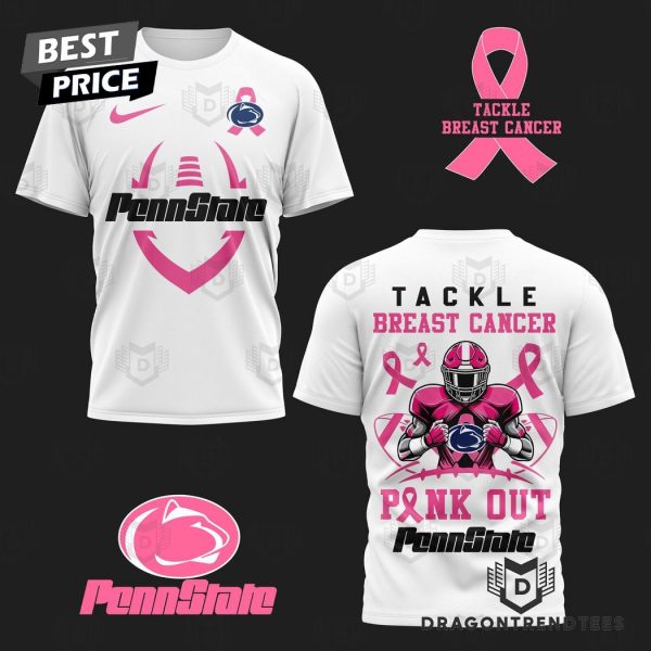 Penn State Nittany Lions – Tackle Breast Cancer Pink Out Penn State  3D T-Shirt