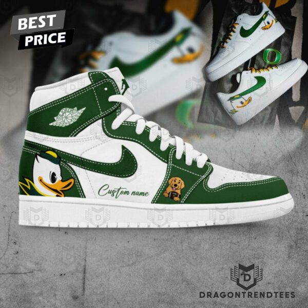 Personalized Ben Herbstreit x Oregon Ducks Air Jordan 1 High Top – Green