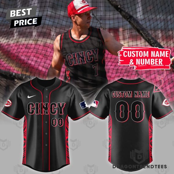 Personalized Cincinnati Reds Baseball Jersey – Black