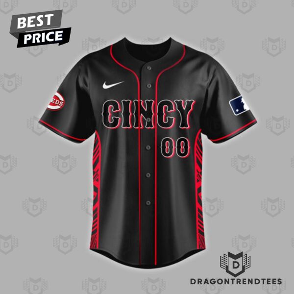 Personalized Cincinnati Reds Baseball Jersey – Black