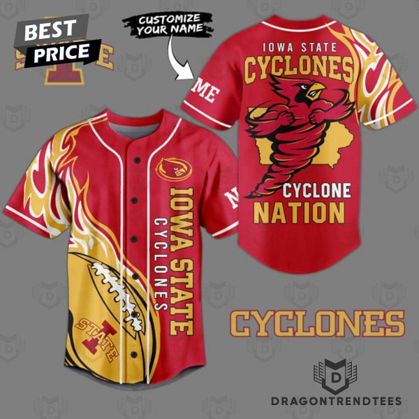 Personalized Iowa State Cyclones Nation Baseball Jersey