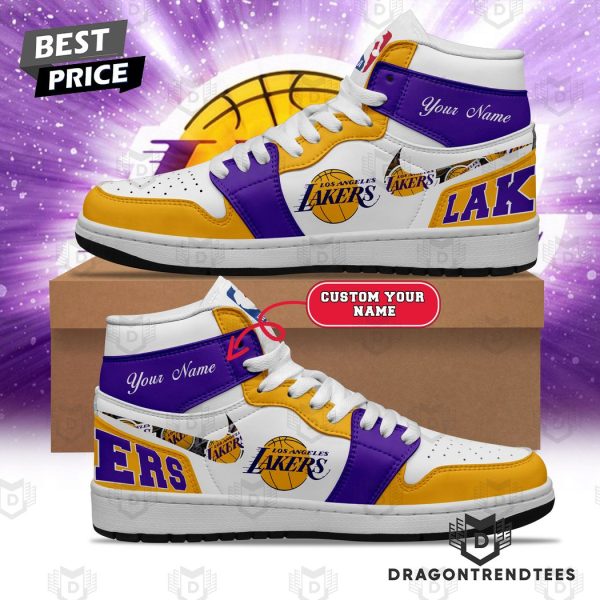 Personalized Los Angeles Lakers Air Jordan 1 High Top