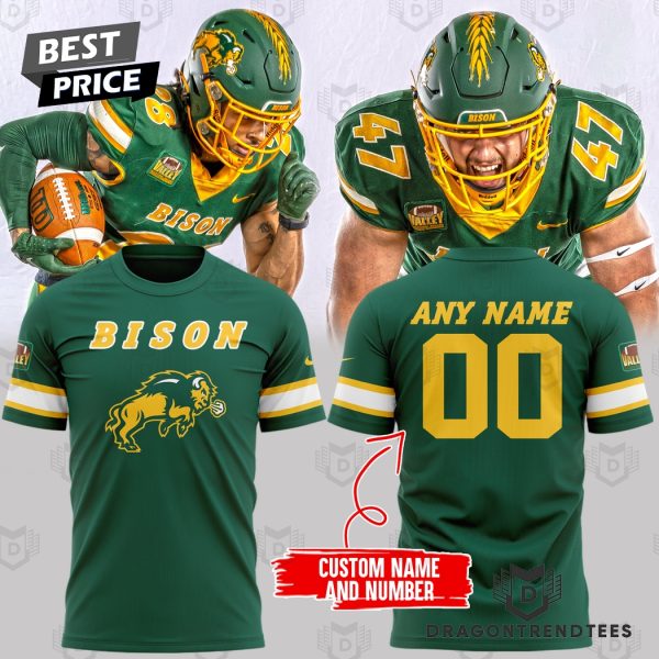 Personalized North Dakota State Bison Football 2024 3D T-Shirt