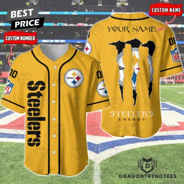 Personalized Pittsburgh Steelers Energy Baseball Jersey