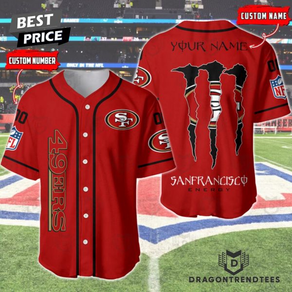 Personalized San Francisco 49ers Energy Baseball Jersey