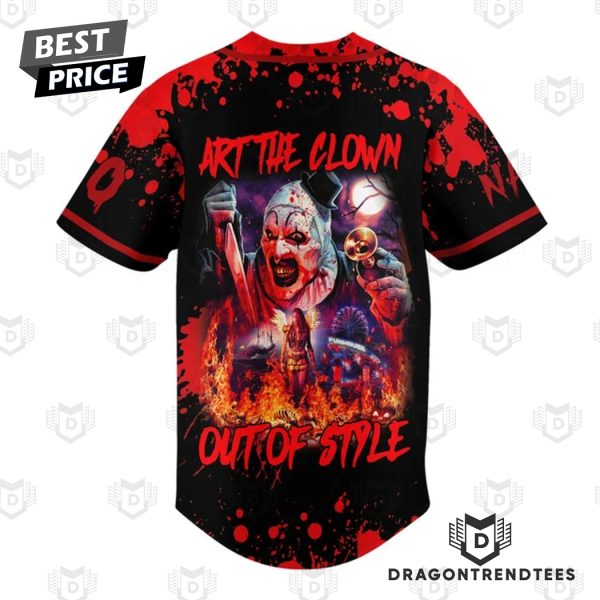 Personalized Terrifier 3 Art The Clown Out Of Style Baseball Jersey