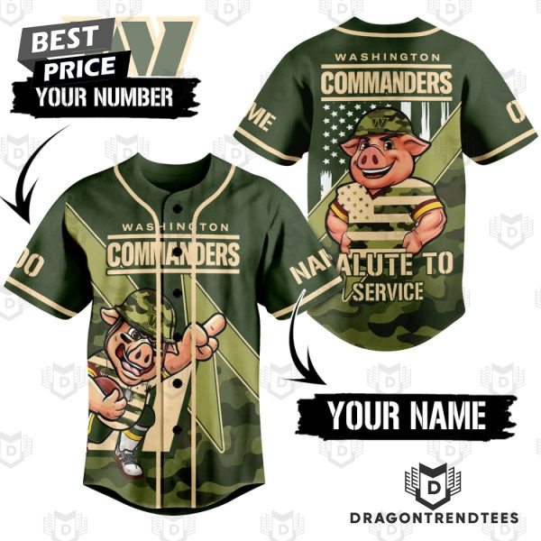 Personalized Washington Commanders Salute To Service Baseball Jersey