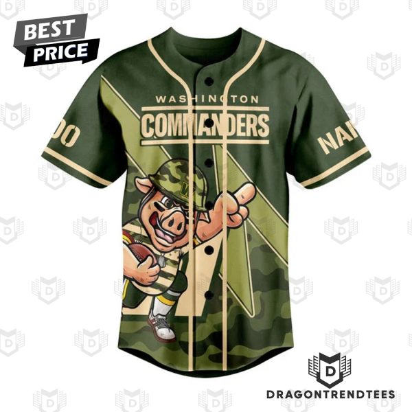 Personalized Washington Commanders Salute To Service Baseball Jersey