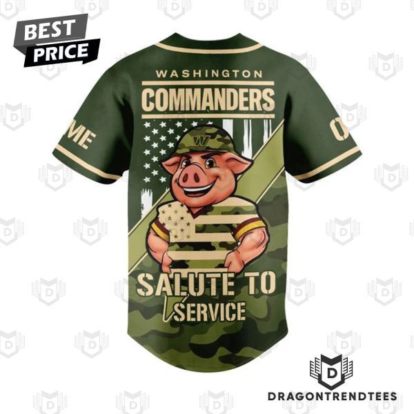 Personalized Washington Commanders Salute To Service Baseball Jersey