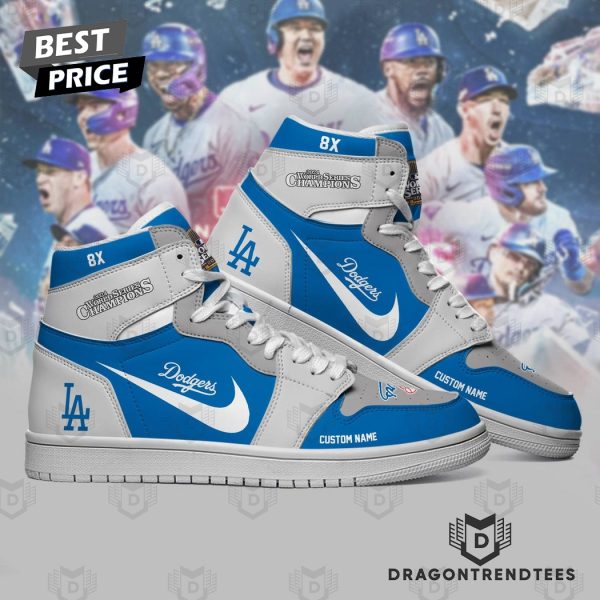 Personalized World Series Champions 2024 Los Angeles Dodgers Air Jordan 1 High Top