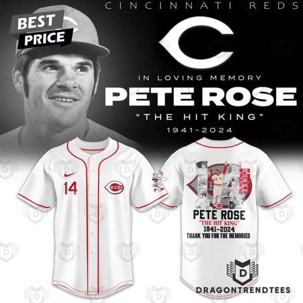 Pete Rose The Hit King 1941-2024 Thank You For The Memories Baseball Jersey