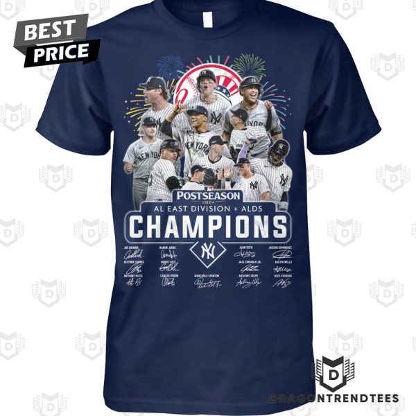 Postseason AL East Division – ALDS Champions New York Yankees Signature Unisex T-Shirt