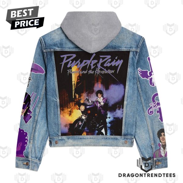 Purple Rain Prince And The Revolution Hooded Denim Jacket