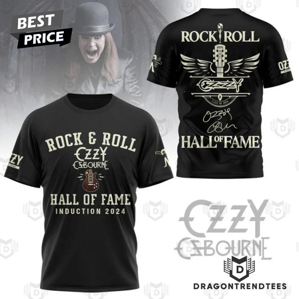 Rock & Roll Ozzy Osbourne Hall Of Fame Induction 2024 3D T-Shirt