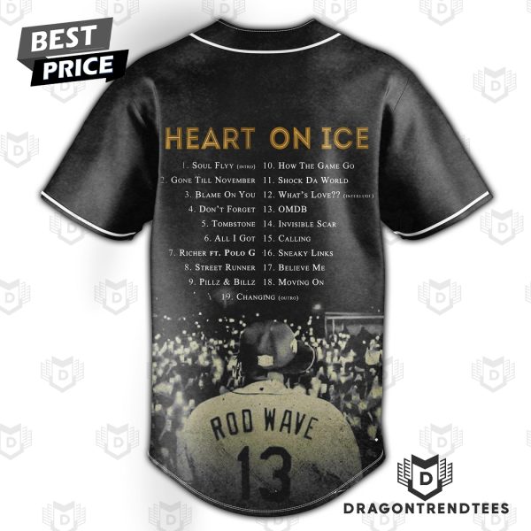 Rod Wave Heart On Ice Baseball Jersey