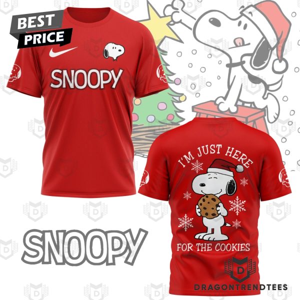 Snoopy – Im Just Here For The Cookies 3D T-Shirt – Red