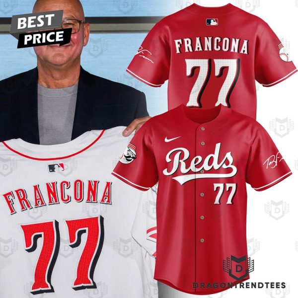 Terry Francona Cincinnati Reds Signature Baseball Jersey – Red