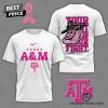 Texas A&M Aggies Your Fight Is Our Fight Tackle Cancer 3D T-Shirt – Black