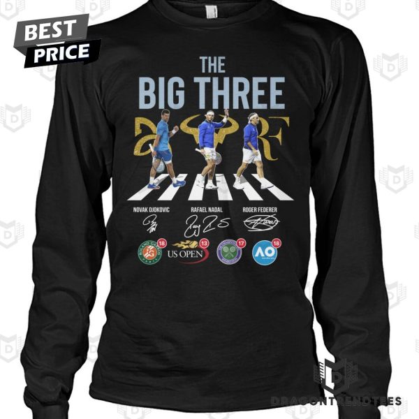 The Big Three Novak Djokovic x Rafael Nadal x Roger Federer Signature Unisex T-Shirt