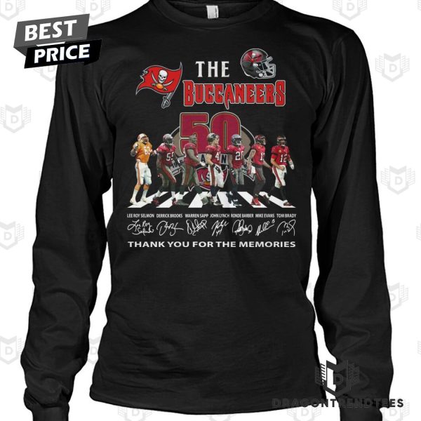 The Tampa Bay Buccaneers 50 Anniversary Signature Thank You For The Memories Unisex T-Shirt