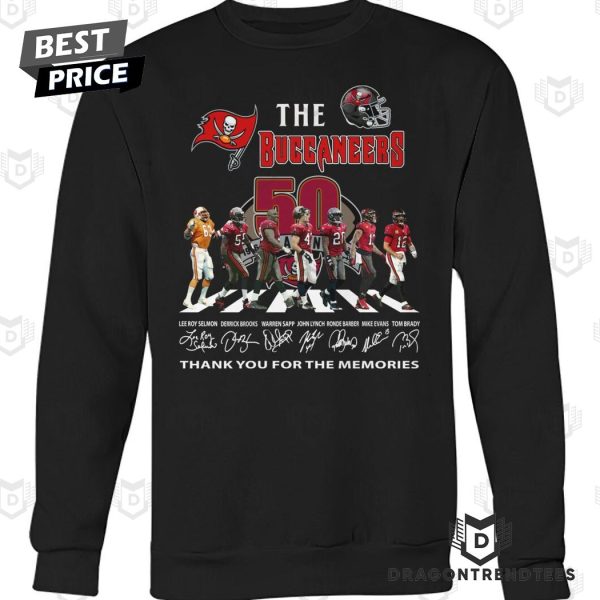 The Tampa Bay Buccaneers 50 Anniversary Signature Thank You For The Memories Unisex T-Shirt