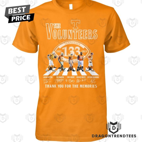 The Tennessee Volunteers 1981-2024 Signature Thank You For The Memories Unisex T-Shirt