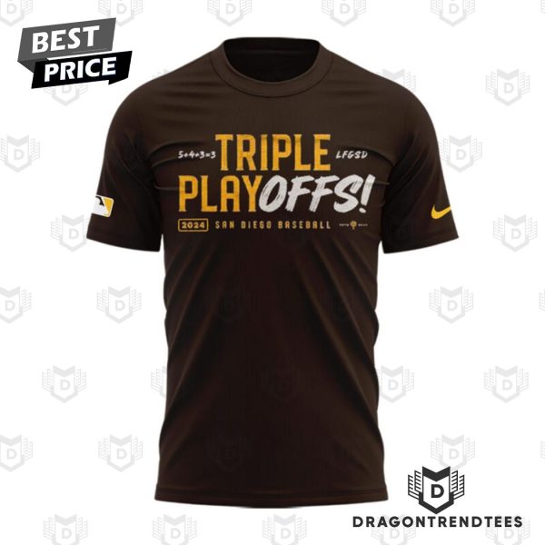 Triple Play Offs 2024 San Diego Padres 3D T-Shirt