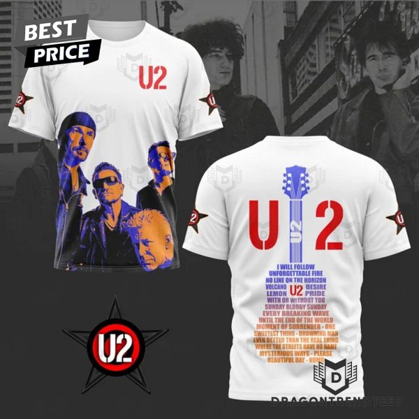 U2 – I Will Follow 3D T-Shirt – White