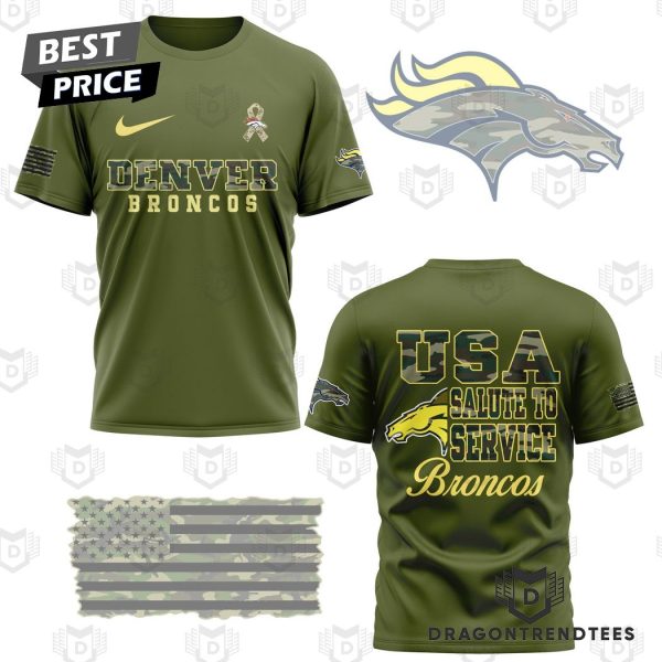 Usa Salute To Service Denver Broncos 3D T-Shirt