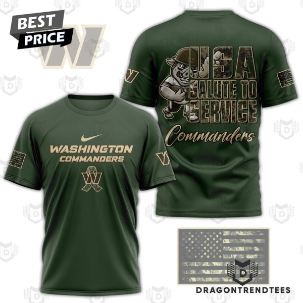 USA Salute To Service Washington Commanders 3D T-Shirt