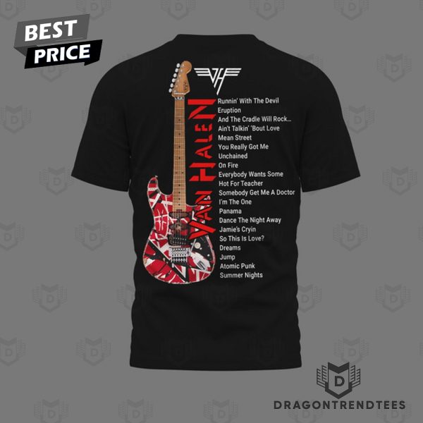 Van Halen Runnin With The Devil Signature 3D T-Shirt – Black