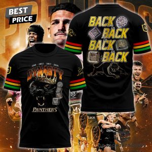 Penrith Panthers 2024 NRL Grand Final Champions Back To Back To Back To Back 3D T-Shirt