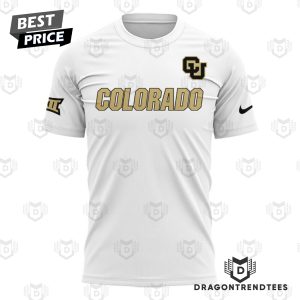 Colorado Buffaloes Football 2024 Logo 3D T-Shirt – White